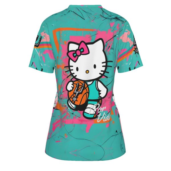Women's San Antonio Hello Kitty T-Shirt|180 GSM Jersey - Image 2
