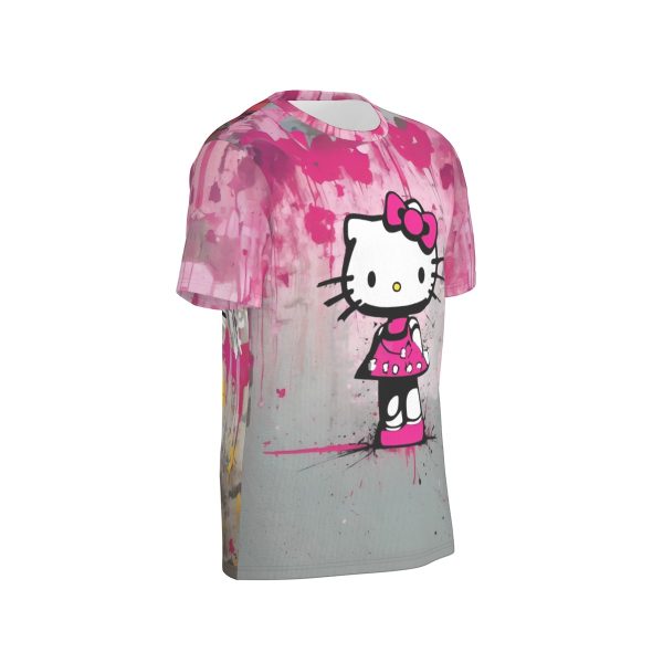Hello Kitty Pink O-Neck T-Shirt | 190GSM Cotton - Image 4
