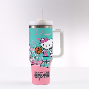 Hello Kitty San Antonio Basketball 40 oz Tumbler With Handle