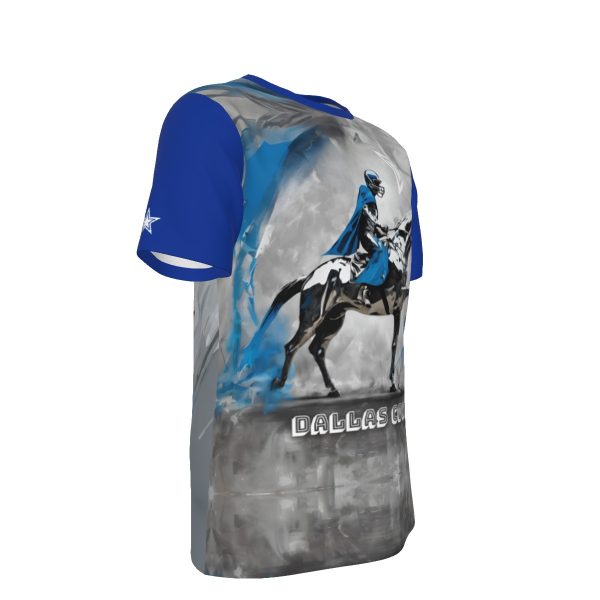 Dallas Football Horse Rider T-Shirt | 190GSM Cotton - Image 3