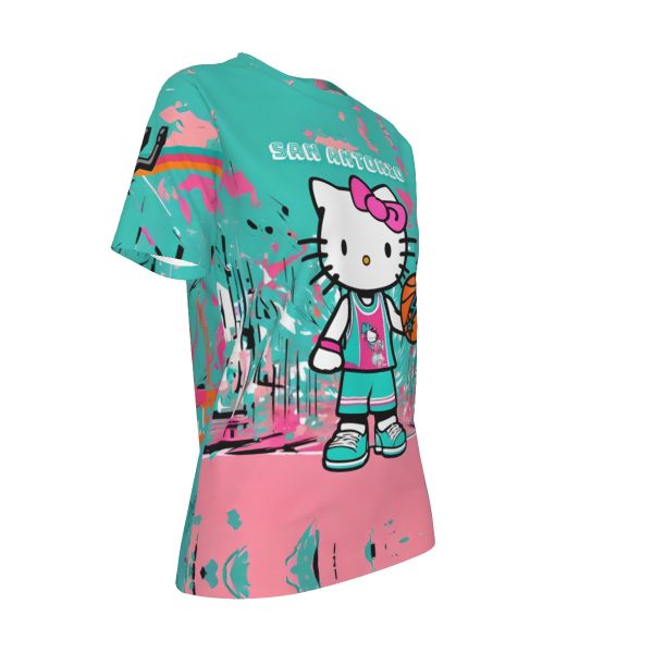 Women's San Antonio Hello Kitty T-Shirt|180 GSM Jersey - Image 3