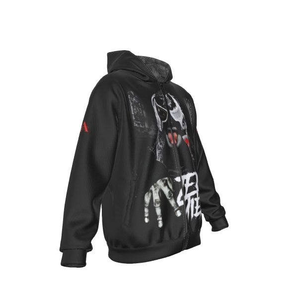 Pentagon Jr Zero Miedo Wrestling Luchador Sherpa Fleece Zip Up Hoodie - Image 3