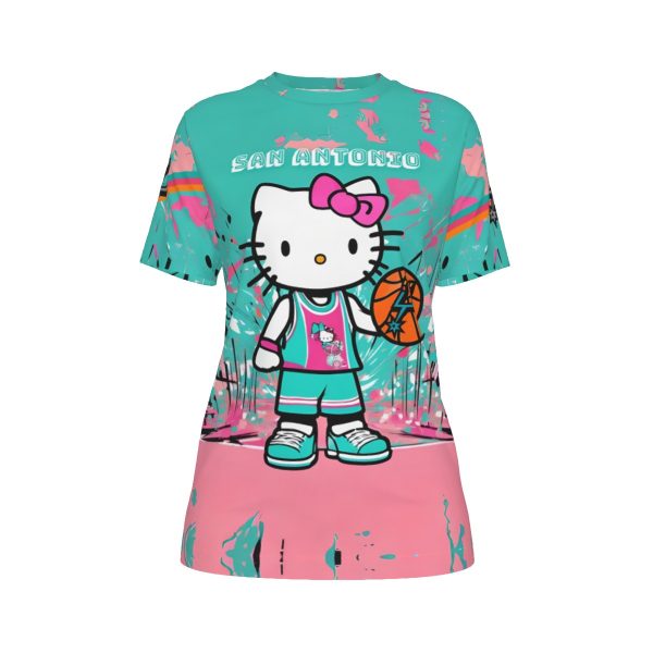 Women’s San Antonio Hello Kitty T-Shirt|180 GSM Jersey