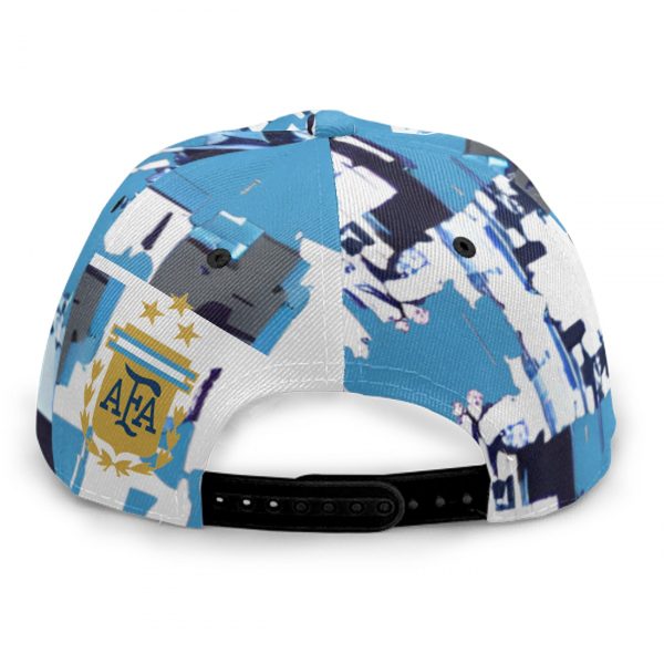 Maradona Argentina Soccer Baseball Cap With Flat Brim - Image 3