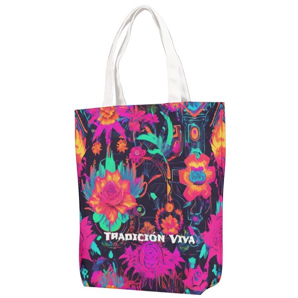 Mexican Tote Bag Canvas Bag With Shoulder Strap - Image 2