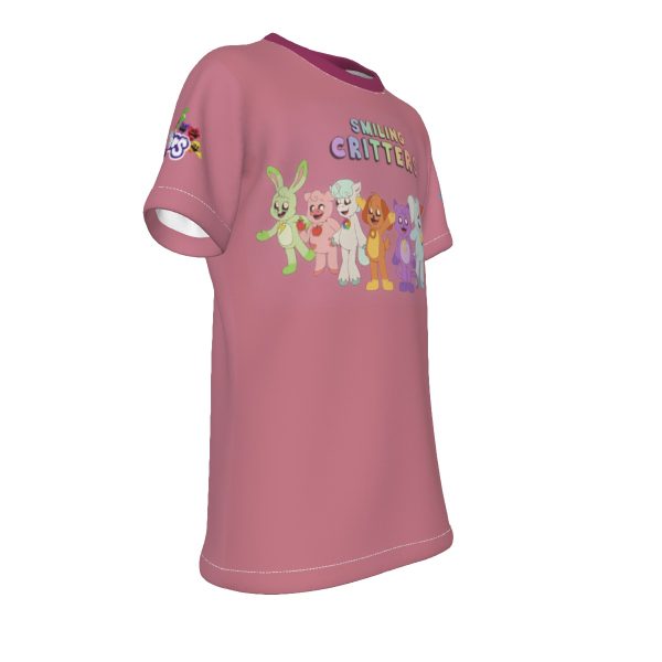 Kid's Smiling Critters 80s Style T-Shirt - Image 3