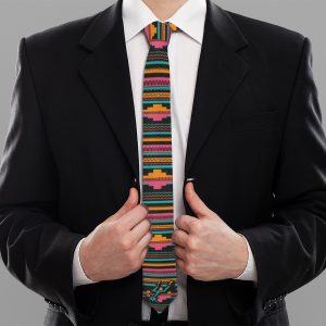 San Antonio Basketball Fiesta Colors Neck Tie
