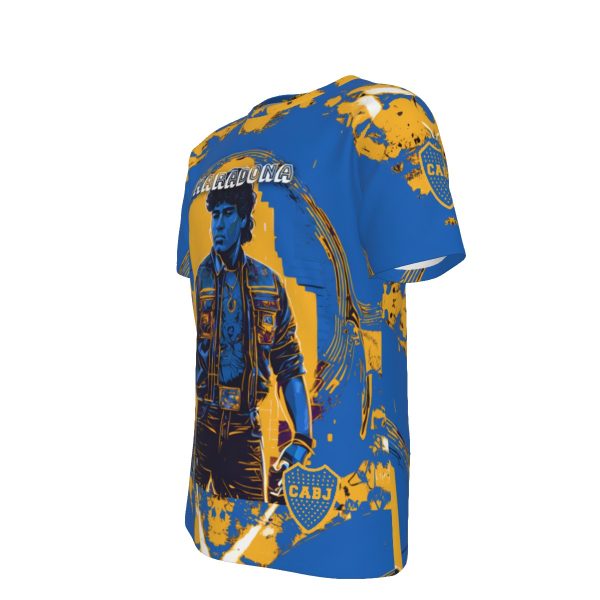 Maradona Boca Soccer T-Shirt | 190GSM Cotton - Image 4