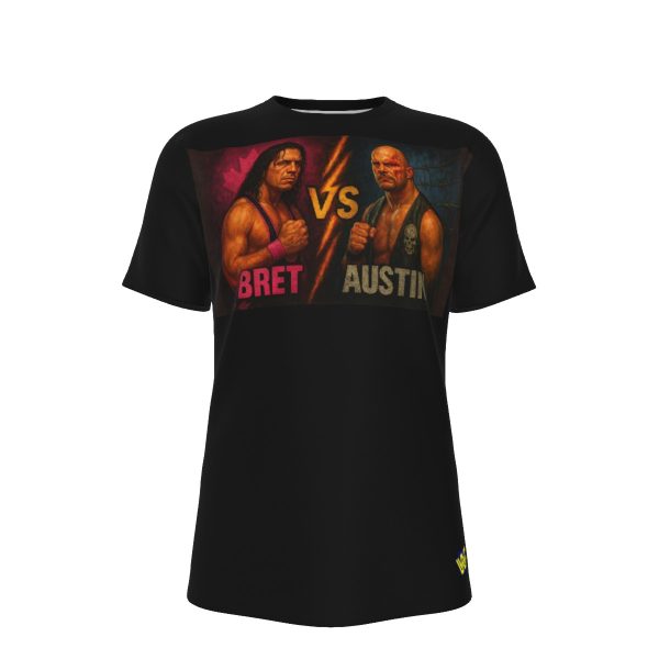 Bret VS Austin Wrestling T-Shirt | 190GSM Cotton