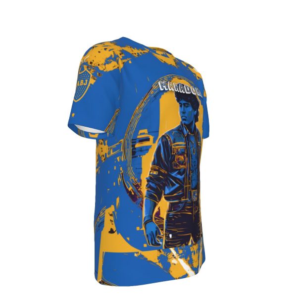 Maradona Boca Soccer T-Shirt | 190GSM Cotton - Image 3