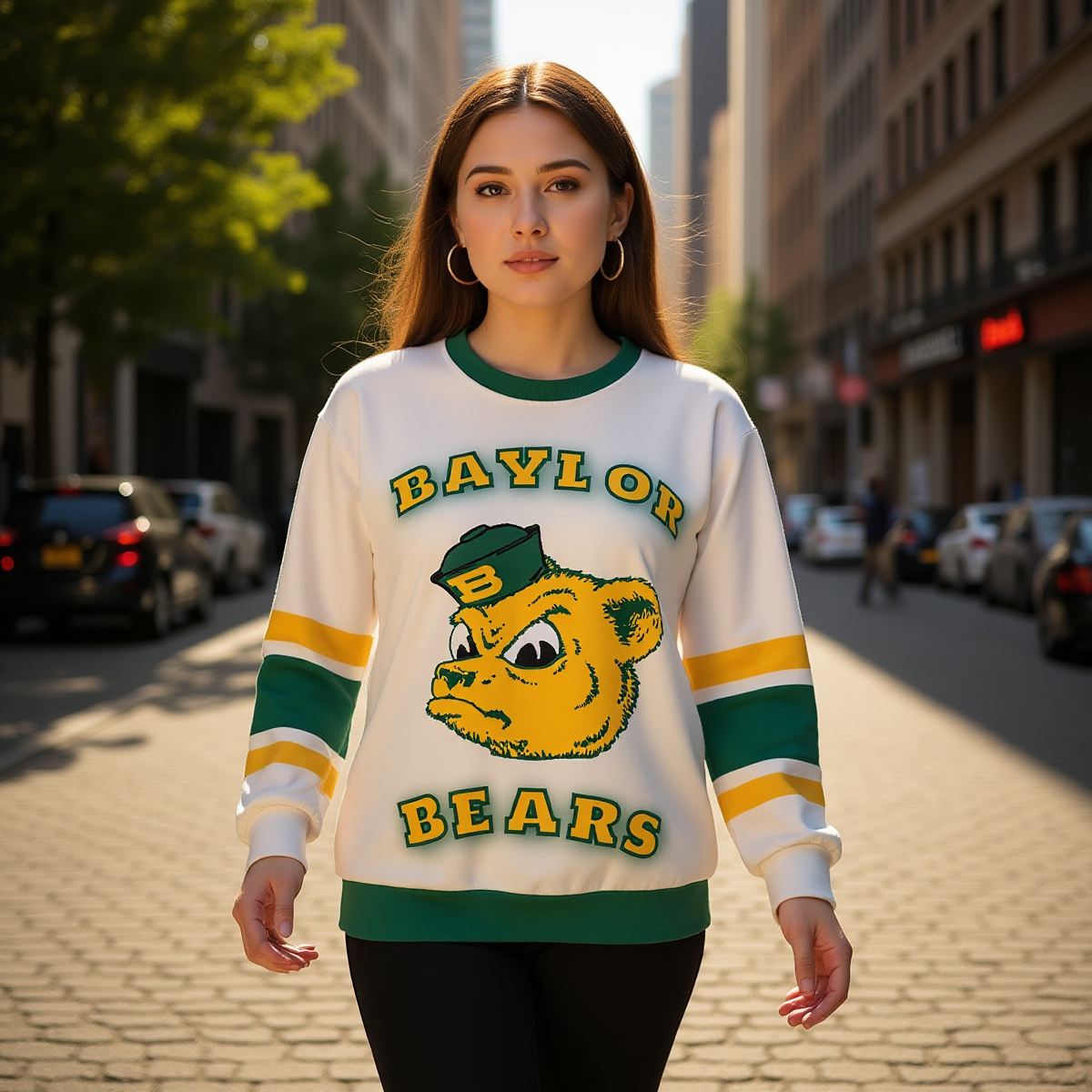 Women's Baylor Sailor Bear Sweatshirt