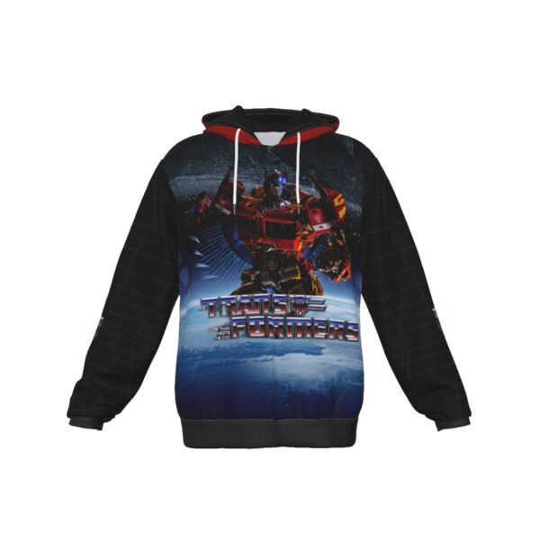 Transformers Optimus Prime Zip Up Hoodie With Pocket
