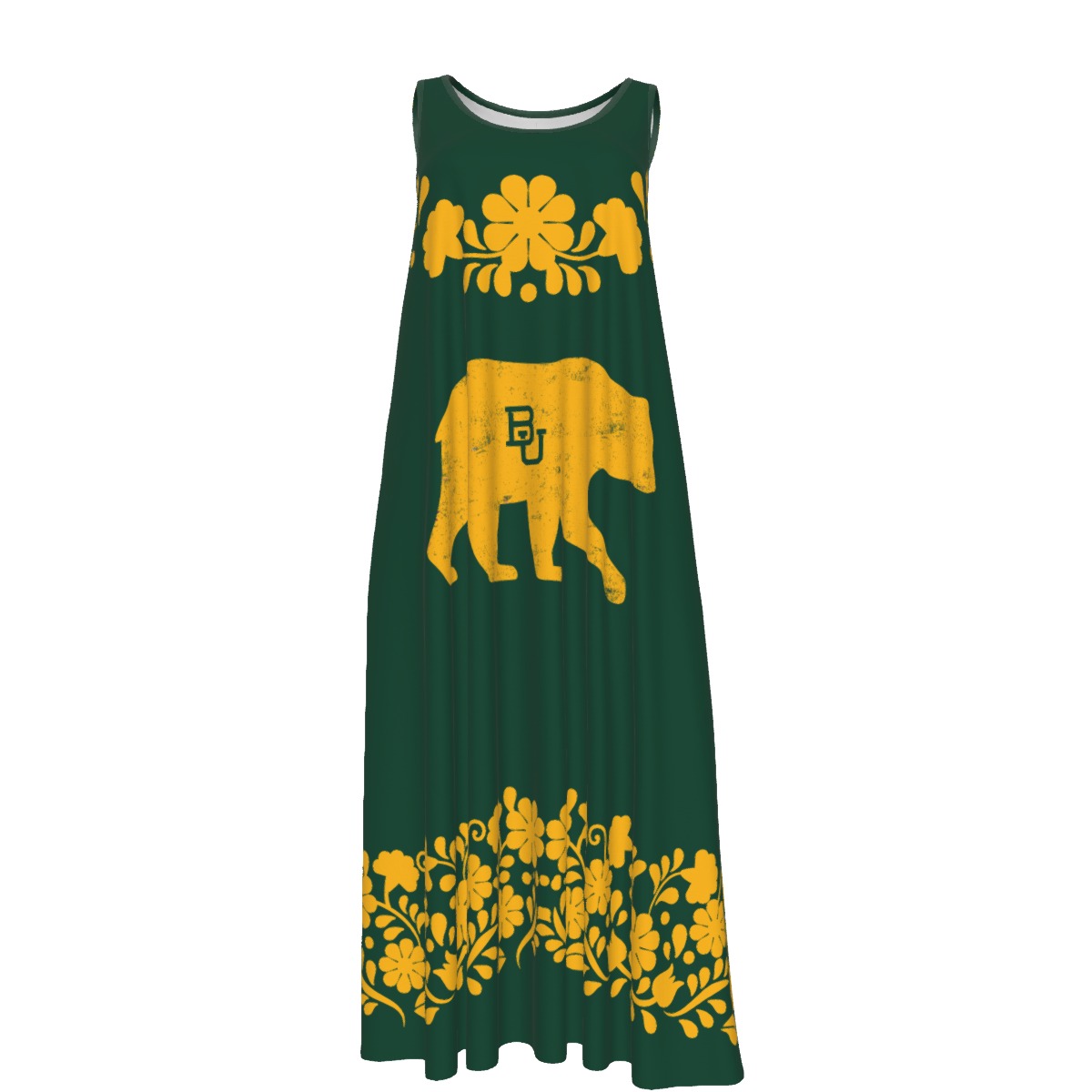 Women's Baylor Bears Flowery Dress | 115GSM Rayon - Image 2