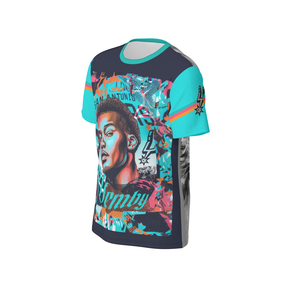 Wemby San Antonio Basketball O-Neck T-Shirt | 190GSM Cotton - Image 3
