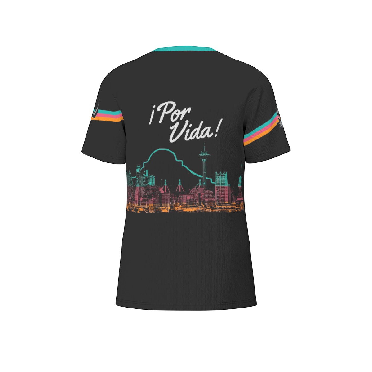 San Antonio Spurs Skull Fiesta Colors T-Shirt | 190GSM Cotton - Image 5