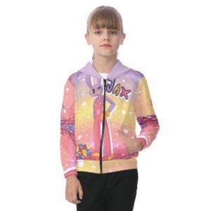 Kids Amazing Digital Circus Jax Zip-up Hoodie With Patch Pocket