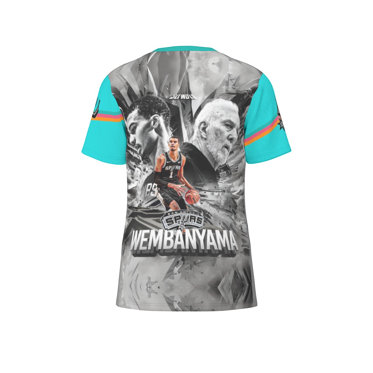 Wemby San Antonio Basketball O-Neck T-Shirt | 190GSM Cotton - Image 5