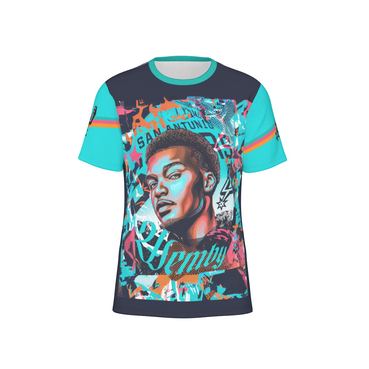 Wemby San Antonio Basketball O-Neck T-Shirt | 190GSM Cotton - Image 2