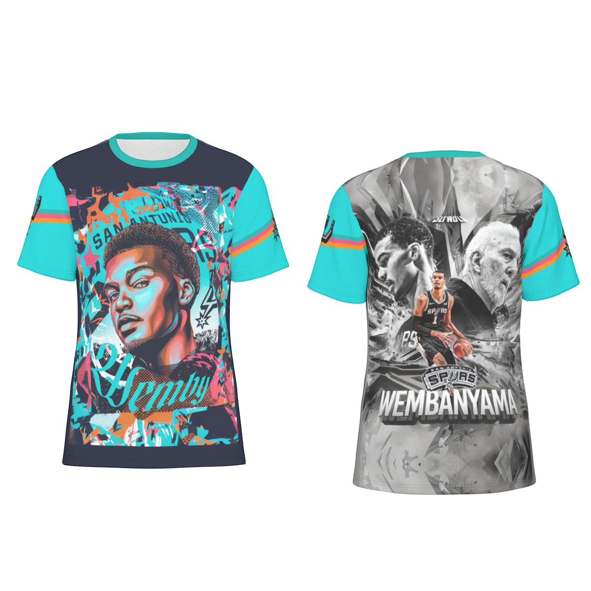 Wemby San Antonio Basketball O-Neck T-Shirt | 190GSM Cotton