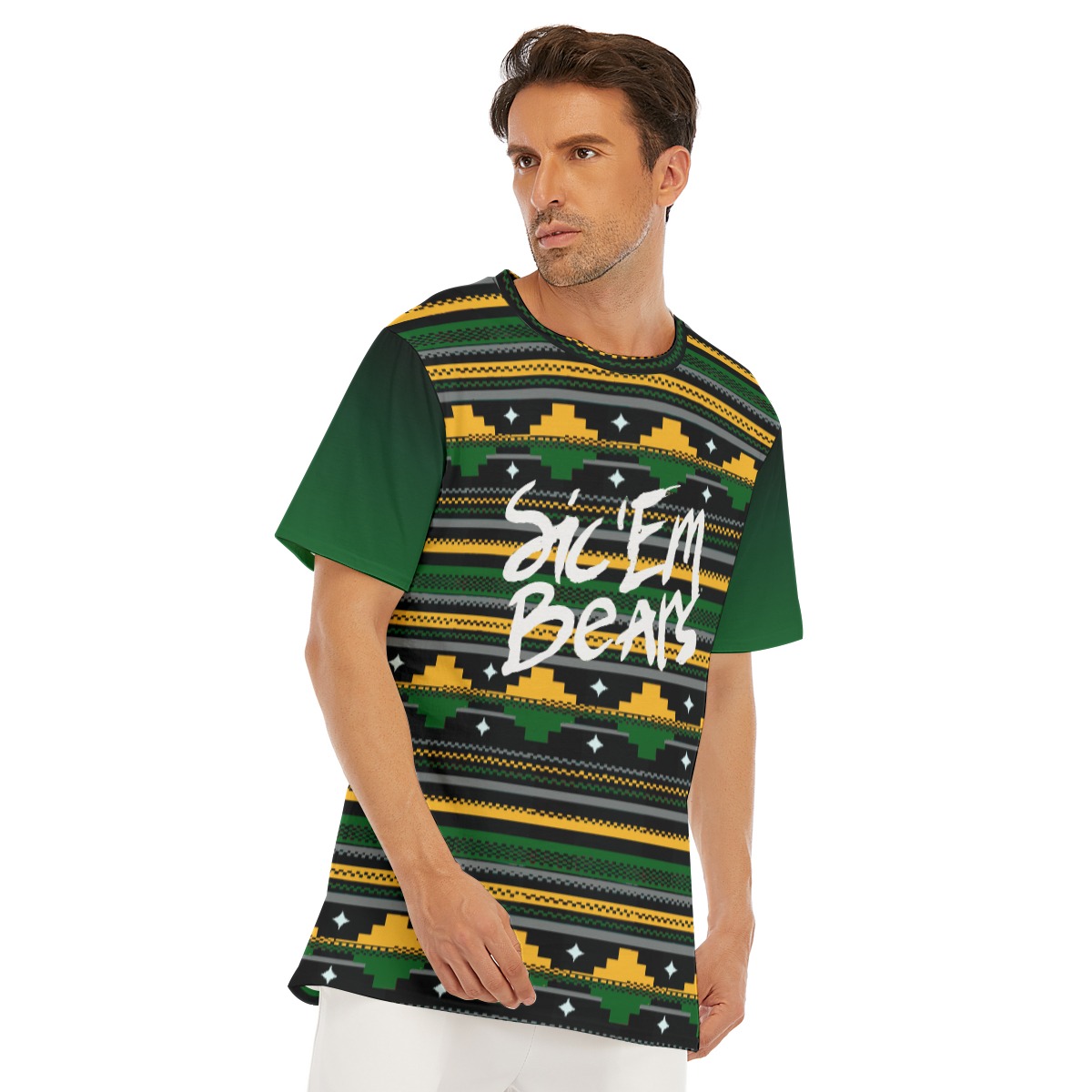 Baylor Bears Sic Em Bears O-Neck T-Shirt | 190GSM Cotton - Image 2