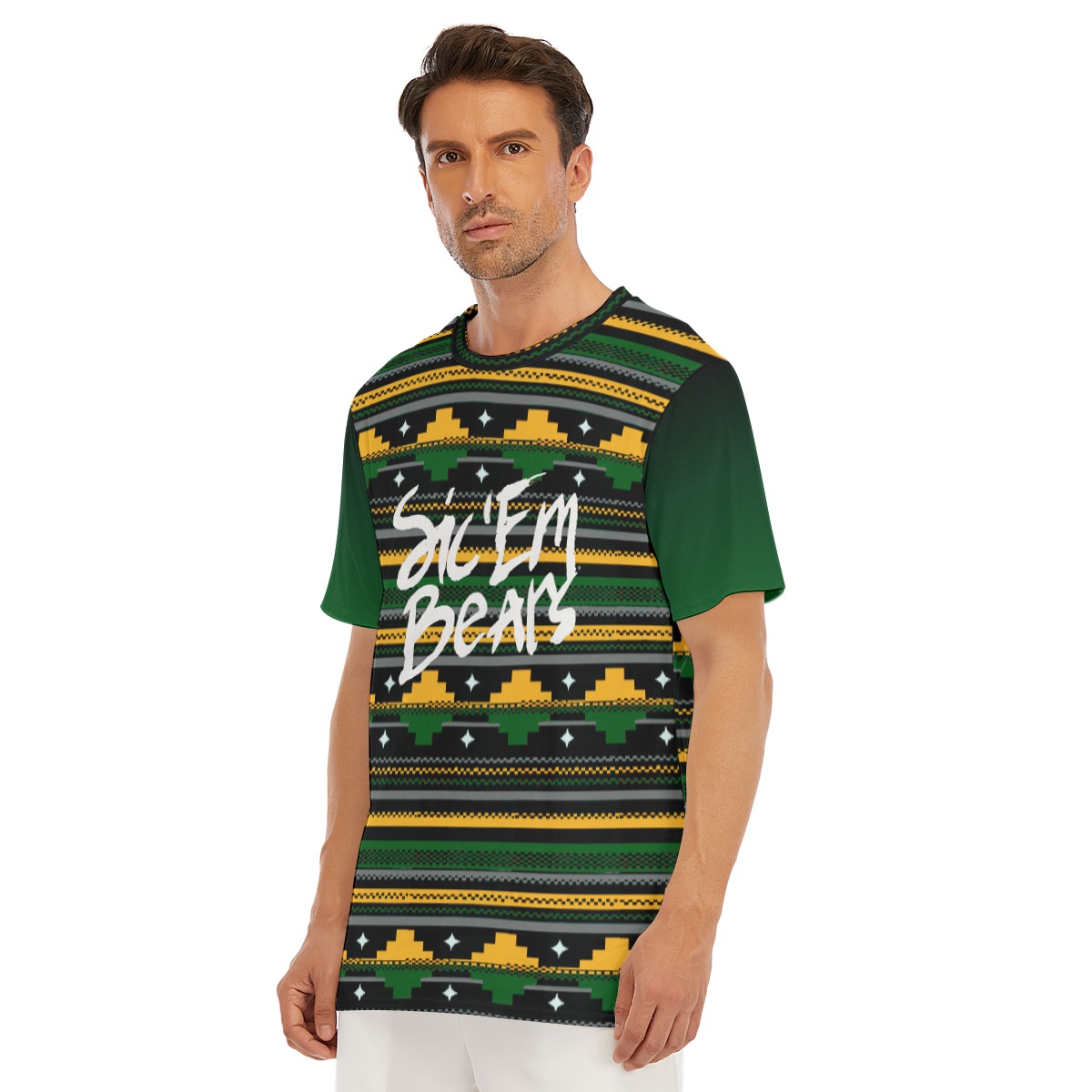 Baylor Bears Sic Em Bears O-Neck T-Shirt | 190GSM Cotton - Image 3
