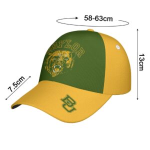 Baylor Bears Vintage Style Peaked Cap Green Gold
