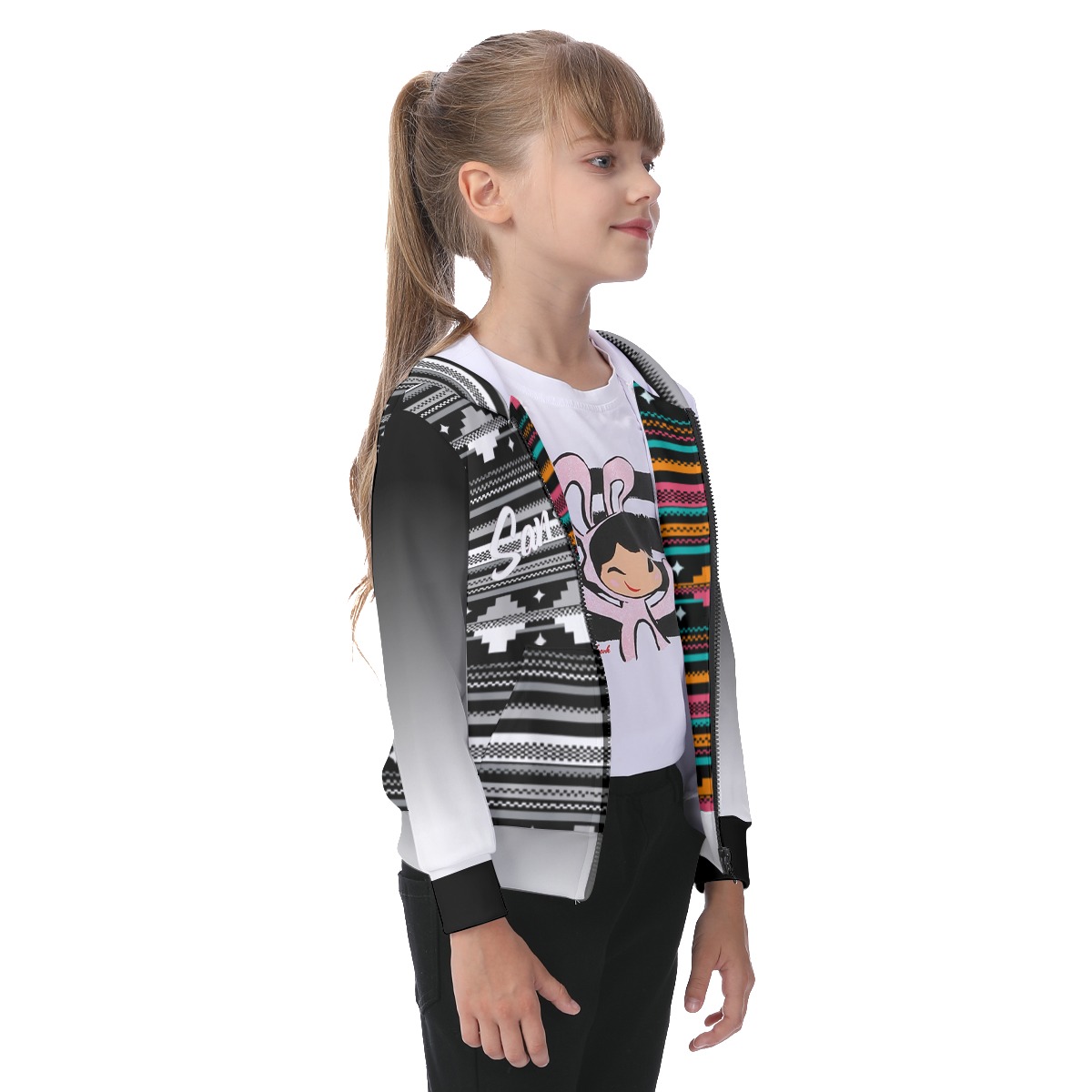 Kids San Antonio Spurs Zip-up Hoodie With Patch Pocket - Image 2