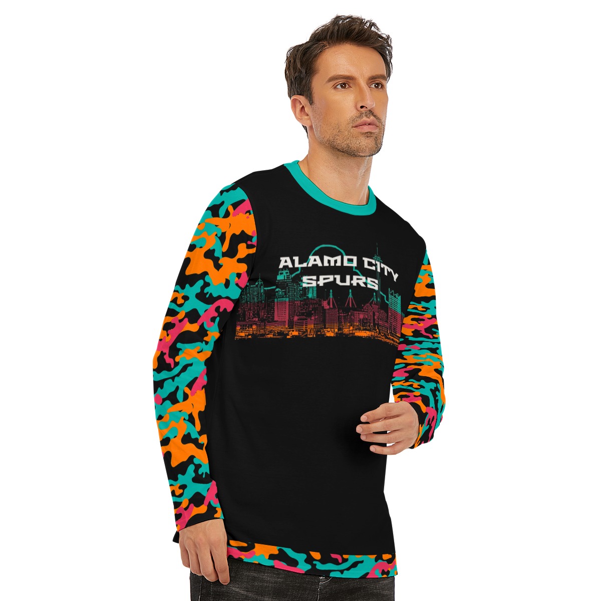 San Antonio Spurs Long Sleeve T-Shirt | 190GSM Cotton - Image 2