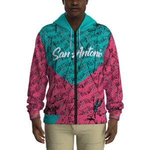 San Antonio Spurs Zip Up Hoodie With Pocket
