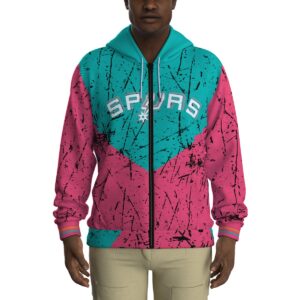 San Antonio Spurs Zip Up Hoodie With Pocket