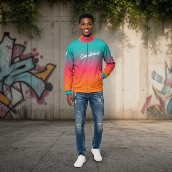 Men’s San Antonio Spurs Fiesta Colors Stand Collar Jacket