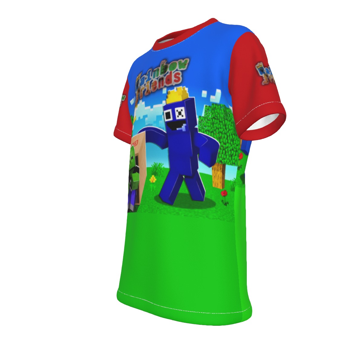 Kid's Rainbow Friends Blue Roblox T-Shirt - Image 4