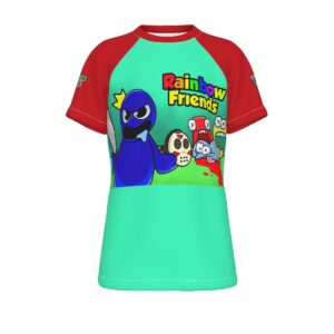 Kid's Blue Rainbow Friends VS Alphabet Lore T-Shirt
