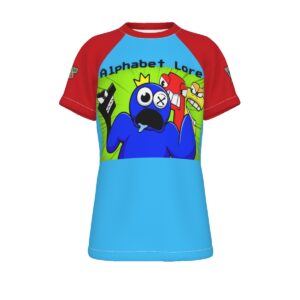 Kid's Blue Rainbow Friends VS Alphabet Lore T-Shirt